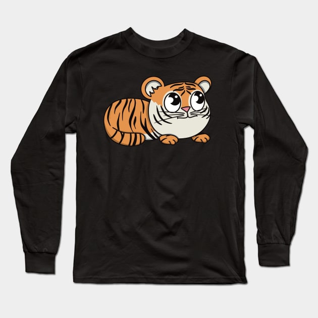 Calm Tiger Long Sleeve T-Shirt by Nuffypuffy